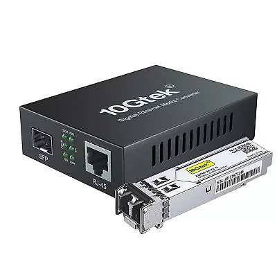 1G Ethernet SFP Switch To RJ45 Media Converter With SFP Module MMF Dual LC 550 M • $28.59