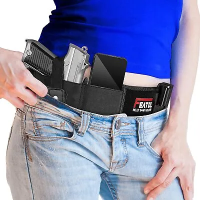 Belly Band Concealed Pistol Gun Carry Waist Holster Under Coat Hidden All Sizes • $8.49