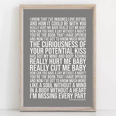 £11.99 • Buy Massive Attack Unfinished Sympathy Song Lyrics Poster Print Wall Art
