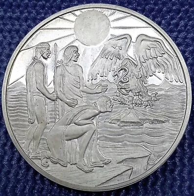 Mexico 2011 BIG 43.3 Gr Silver Medal Fundacion De TENOCHTITLAN 1325 Hard To Find • $149.95