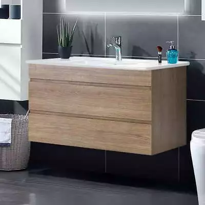 Cefito 900mm Bathroom Vanity Cabinet Wash Basin Unit Sink Storage Wall Mounted O • $322.50