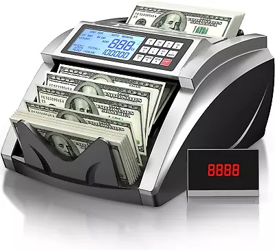 Money Counter Machine Currency Cash Bank Sorter Counterfeit Count Detection • $160.99