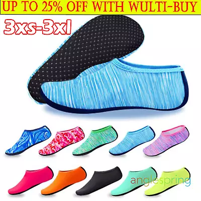 Kids Mens/Womens Water Beach Shoes Non-Slip Sea Swim Pool Wetsuits Aqua-Socks  • £2.70