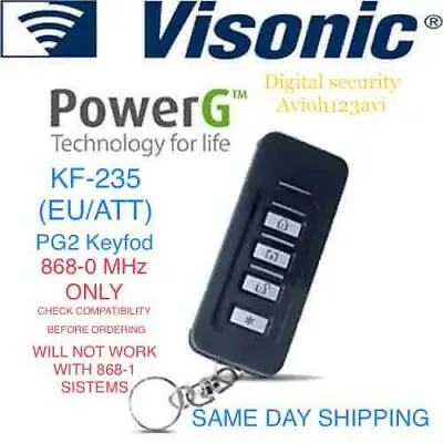 VISONIC KF 235 PG2 Wireless Remote Keyfob (868-0 MHz) • $29