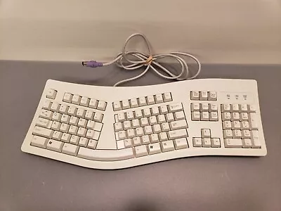 Vintage Retro Chicony Fellows KB-7903 PS2 White Ergonomic Keyboard Clicky • $40