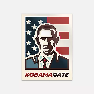 Obamagate No Obama Anti Barack Tweet Trump Hashtag Retro Vinyl Sticker Decal • $2.75