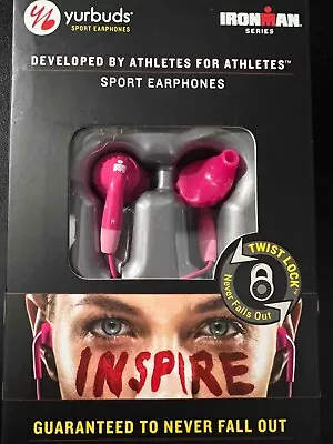 YURBUDS IRONMAN Series SPORT EARPHONES Pink Twist Lock Plug In • $75