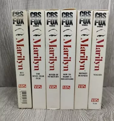 Marilyn Monroe VHS 6 Movies 1987 CBS FOX Plus Bonus Fireball Sealed Copy!  • $40