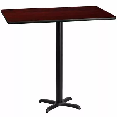 Flash Furniture 30  X 60  Restarant Bar Table In Black And Mahogany • $355.99