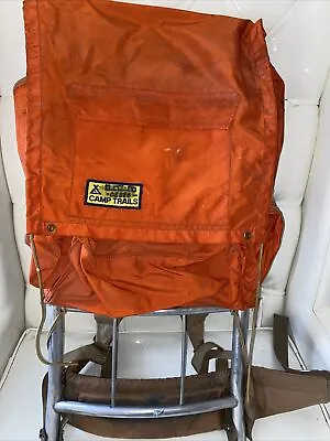 Rare Vintage Camp Trails Ponderosa Extra Large External Frame Backpack Orange M • $61.50
