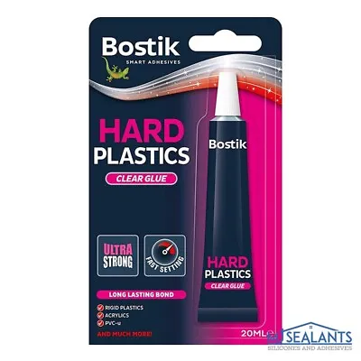 Bostik Hard Plastic Clear Glue Adhesive For Acrylics PVCu And More 20ml • £4.95