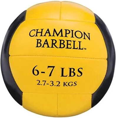 Champion Barbell Medicine Ball 6-7 Lb - Yellow • $48.68