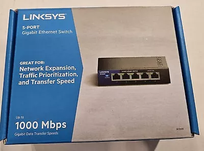 New Linksys SE3005v2 5-port Gigabit Ethernet Switch 1000mbs • $18