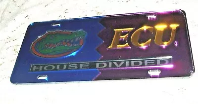 Floirda Gator/east Carolina Pirates House Divided Acrylic License Plate Nusealed • $32.95