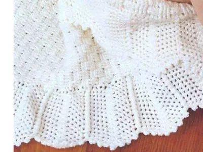 Crochet Pattern- Baby Crochet Shawl Pattern In 4ply- 40 X40 Square When Done • £2.15