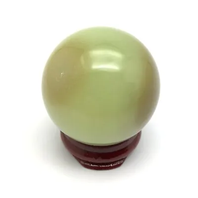 $199.75 • Buy Siberian Jade Sphere Carving Vitim Brown Pistachio Nephrite Jade Siberia 44mm