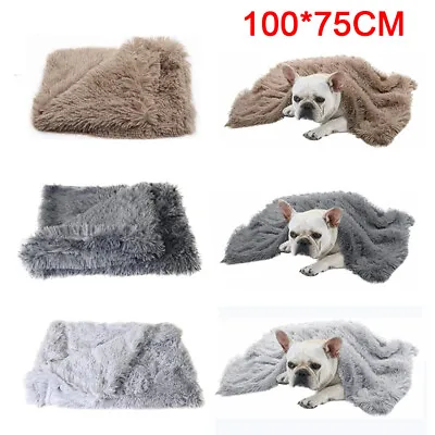 Pet Dog Cat Fleece Blanket Extra Large Washable Thick Warm Soft Fluffy Throw Mat • £6.69