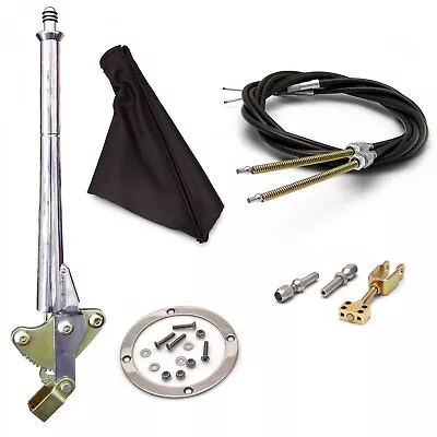 11 Trans Mnt Emergency Hand Brake  Black Boot Silver Ring And Cable Kit Hot • $415.14