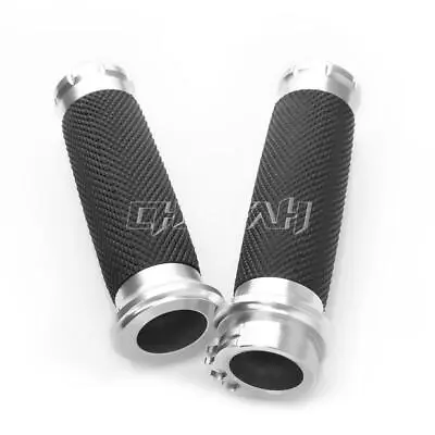 1  Motorcycle Hand Grips Handlebar Grips For Harley Electra Glide Road King • $12.99
