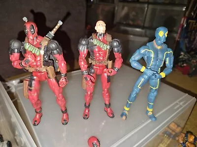 2 X Toybiz Marvel Legends Deadpool Series 6 & Rare Toyz R Us 2 Pk Blue Deadpool • £39.99