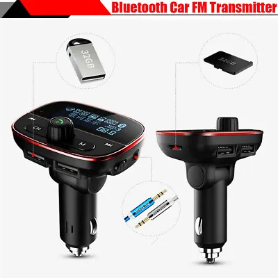 Bluetooth FM Transmitter MP3 Player Hands Free Radio USB Charger For Car Auto • $17.95