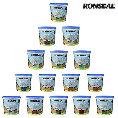 Ronseal Fence Life Plus Garden Shed & Fence Paint 5L-UV Protection All Colours • £14.75