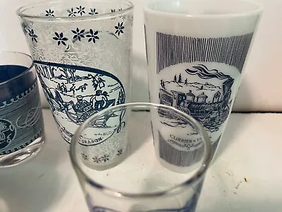 Royal China Currier & Ives The Grist Mill Glasses/Tumblers - Set Of 6 • $29.99