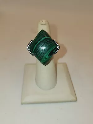 Electroplated Dimond Malachite Ring Size 8.5 • $10
