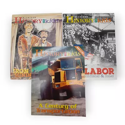 Michigan History For Kids Magazines Lot Of 3 Mining Transportation Labor • $4.98