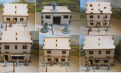 28mm Wargames Houses Building Scenery 40k Bolt Action WW2  Laser Cut 3mm MDF • £9