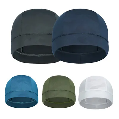 Men Women Sweat Wicking Skull Cap Helmet Liner Beanie Hat Cycling Head Wrap Us • $5.99