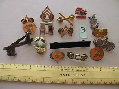 U.s. Military Insignia Grouping / Lot Deal #3 ~pins Badges Crests Ect ~nice~ • $12.95