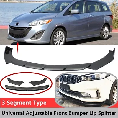 Add-on Universal Fit For Mazda 5 12-17 Front Bumper Adjustable Spoiler Splitter • $69.80