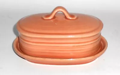 Metlox Pottery Poppy Trail Colorstax Peach Butter Dish W/Lid • $29.23