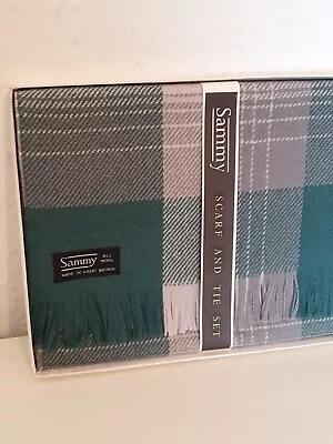 Sammy Scarf 100% Wool Check Balmoral Style Vintage Made In UK BNIB * • £25