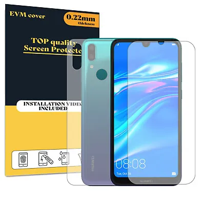 Screen Protector For Huawei Y7 2019 Front And Back TPU FILM Cover • £5.99