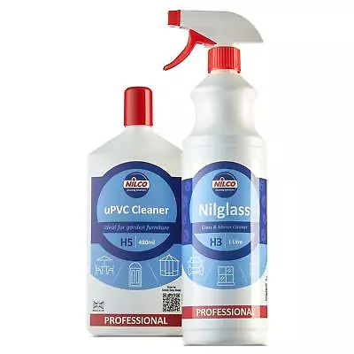 Nilco Glass Window Mirror & UPVC Plastic Garden Furniture Frame Cleaning Bundle • £12.99