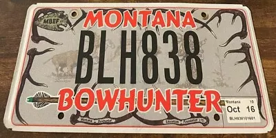 2016 Montana Bowhunter Specialty License Plate Bow Hunting BLH838 Arrowhead Deer • $39.99