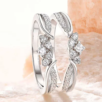 Women Moissanite Wedding Bands For Her Ring Enhancers Wrap Guard Jewelru Ring • $40.99