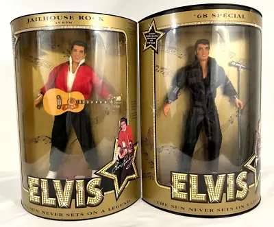 Vtg 1993 Hasbro Elvis Collector Dolls Lot Of 2 Jailhouse Rock & '68 Special NIB • $109.58