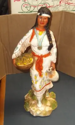 Vintage 1978 Universal Statuary American Indian Woman Figurine 14'' H • $25