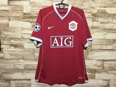 MANCHESTER UNITED 2006 2007 Home Football Shirt Soccer Jersey Nike Sz L • $55.99