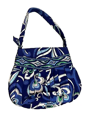 Vera Bradley Mediterranean Blue Small Shoulder Purse Evening Bag Hannah Handbag • $19.99