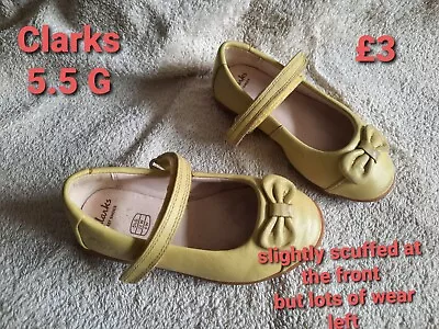 Size 5  Girls Clark Shoes • £3