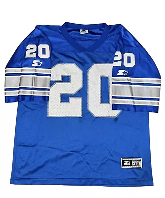 Vintage Detroit Lions Barry Sanders #20 Football NFL Jersey Size 48 Xlarge Used  • $49.99