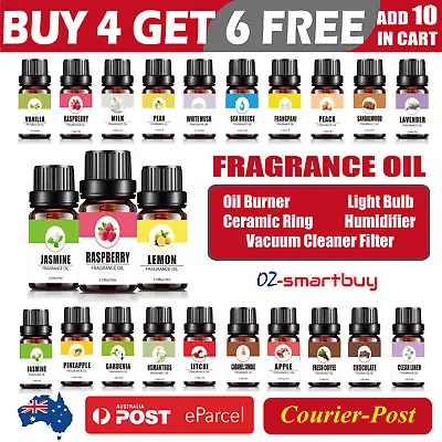 $9.95 • Buy 10ml Fragrance Oil Diffuser Burner Candle Soap Making Wax Melts Bath Oils AU
