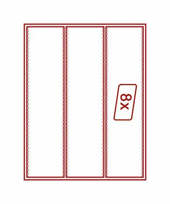 Lindner 2403E Velour Trays Light Red 3x 280x65mm For Collection Boxes Cassette • £16.52