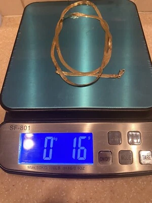 £387.65 • Buy Herringbone 14k Gold Necklace 29” 16g Pre Owned USED Scrap?