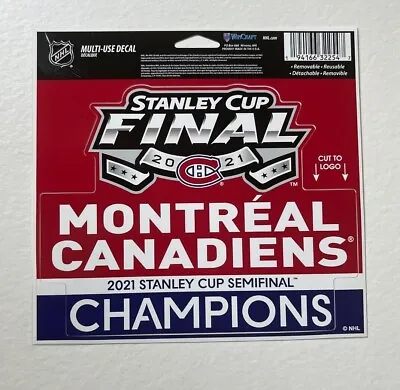 NHL Montreal Canadiens 2021 Stanley Cup Semi Final Champions Die Cut Sticker • $11.08