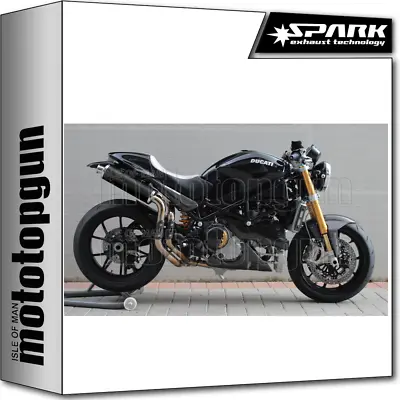 Spark 2 Exhausts Round Racing Dark Style Ducati Monster S4rs 2008 08 • $683.72